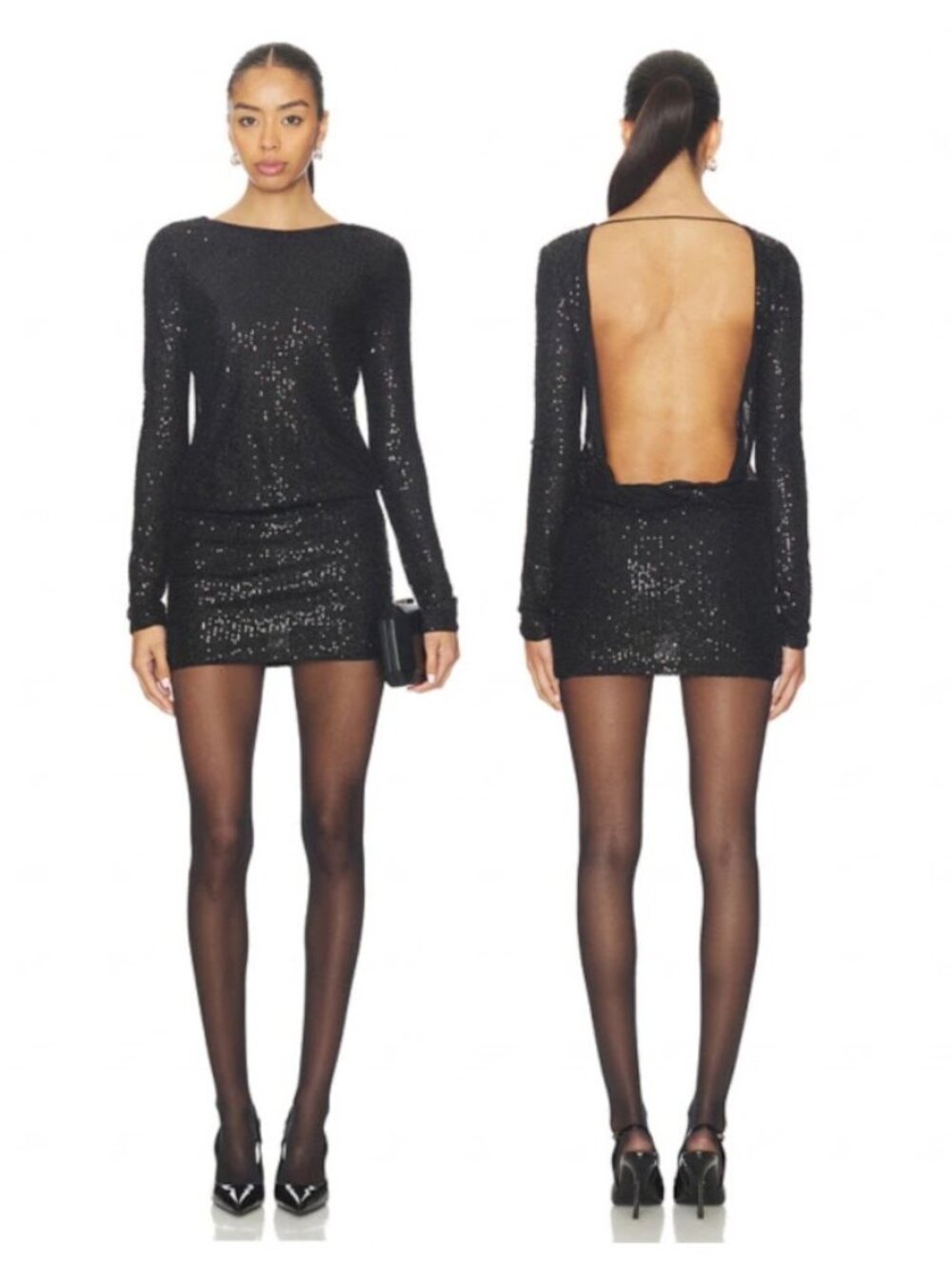 NWT superdown Vania Mini Dress In Black Size S